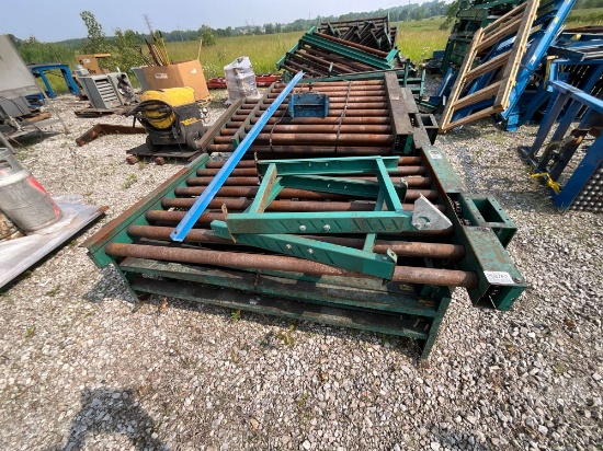 LOT OF VARIOUS SIZE ROLLER CONVEYORS