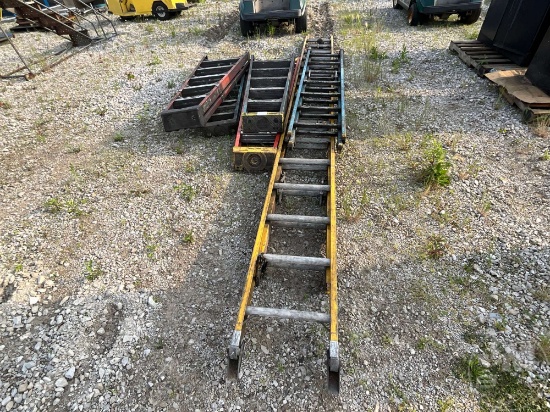 LOT OF 3 A FRAME LADDERS & 2 EXTENSION LADDERS
