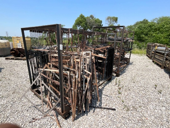 LOT OF 2 STEEL RACKS WITH CASTERS