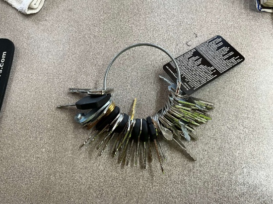 LOT OF 42 EQUIPMENT KEYS