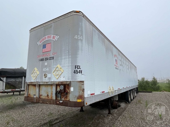 1993 FRUEHAUF VAN 48'X102" VAN TRAILER VIN: 1H2V04820PE011104