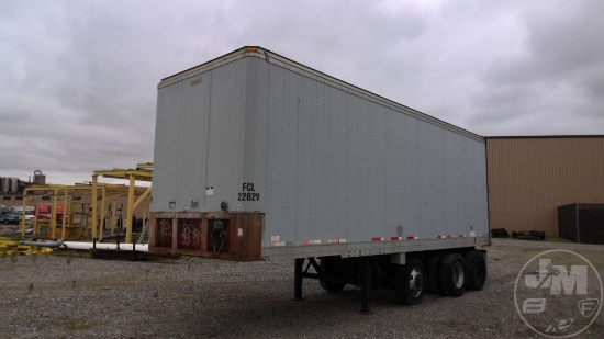 2000 FRUEHAUF 28'X102" VAN TRAILER VIN: 1JJV292F8YF639930
