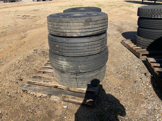VARIOUS BRANDS AND SIZES, QUANTITY (4), (2) SUMITOMO 275/70R22.5, (1)