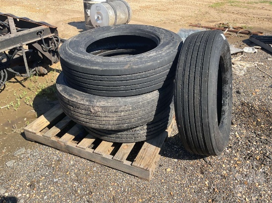 VARIOUS SIZES AND BRANDS, QUANTITY (4), (2) FIRESTONE 275/85R24.5, (1)