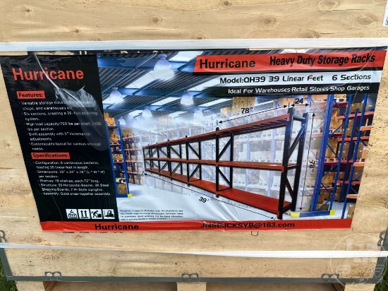 UNUSED 2025 HURRICANE  QH39 HEAVY DUTY STORAGE RACKS