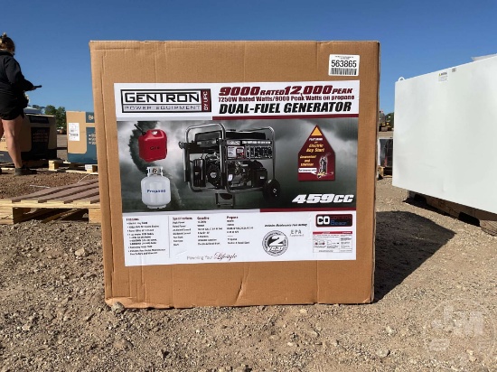 GENTRON POWER EQUIPMENT BY UPC 12000 WATT DUEL-FUEL GENERATOR 12,000 WATTS PORTABLE GENERATOR