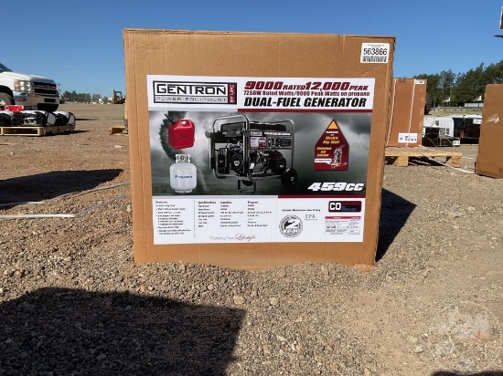 GENTRON POWER EQUIPMENT BY UPC 12000 WATT DUEL-FUEL GENERATOR 12,000 WATTS PORTABLE GENERATOR