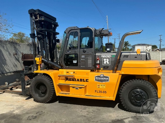 2019 HYUNDAI 160D-9 36000 LBS PNEUMATIC TIRE FORKLIFT SN: HHKHFT23PF000934