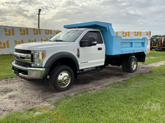 2019 FORD F550 SINGLE AXLE DUMP TRUCK VIN: 1FDUF5GT2KEE76376