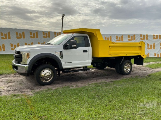 2018 FORD F550 XL SINGLE AXLE DUMP TRUCK VIN: 1FDUF5GT4JEC49768