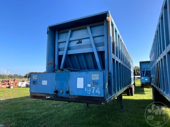2007 BREVARD SOMERSET WELDING & STEEL INC SP004 T/A SANITATION PUSH OUT TRAILER VIN: 1S94S402X7M006