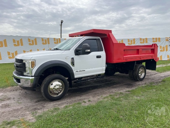 2018 FORD F550 XL SINGLE AXLE DUMP TRUCK VIN: 1FDUF5GT4JEC49771