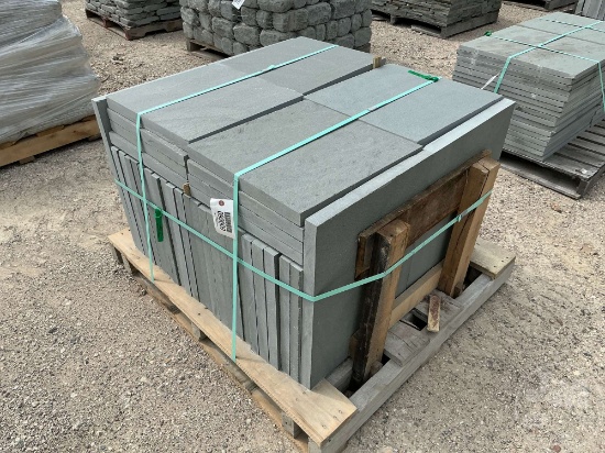 PALLET OF PENNSYLVANIA BLUE STONE PAVERS, 17.5”...... W X 17.5”......