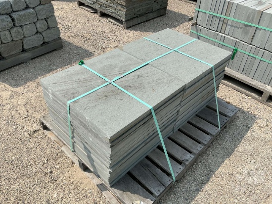 PALLET OF PENNSYLVANIA BLUE STONE PAVERS, 23.5”...... W X 23.5”......