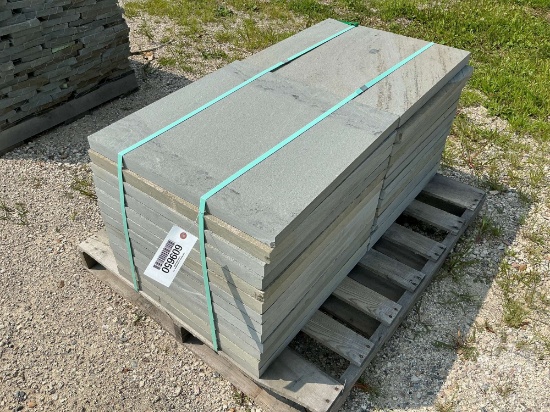 PALLET OF PENNSYLVANIA BLUE STONE PAVERS, 23.5”...... W X 23.5”......L