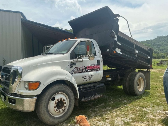 2015 FORD F-650 SINGLE AXLE DUMP TRUCK VIN: 3FRNF6HD7FV730585