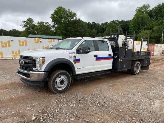 2018 FORD F-550XL SD SINGLE AXLE CREW CAB FLATBED TRUCK VIN: 1FD0W5GT4JEC19958