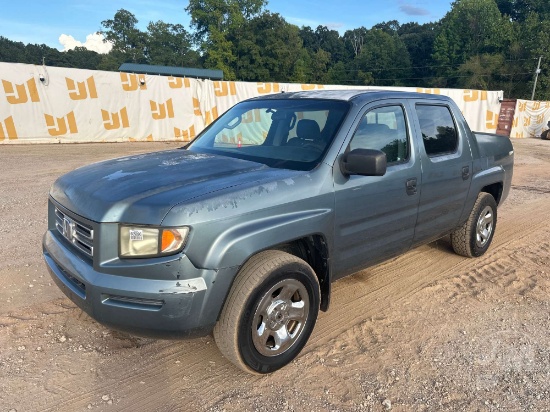 2007 Honda Ridgeline Crew Cab 4x4 Pickup Vin: 2hjyk16247h551268