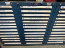 STANLEY VIDMAR 13 DRAWER CABINET WITH CONTENTS