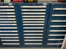 STANLEY VIDMAR 13 DRAWER CABINET WITH CONTENTS