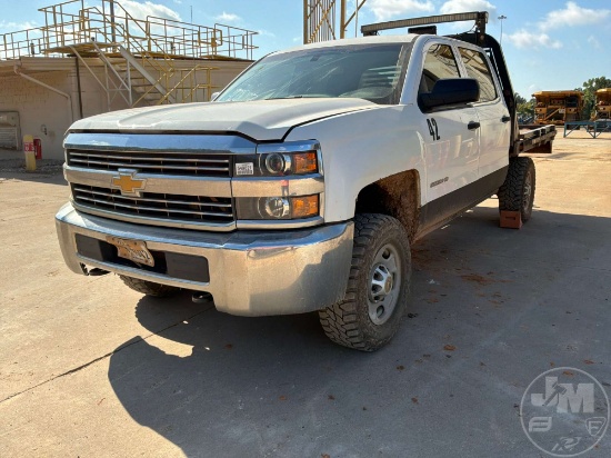 2016 Chevrolet Silverado 2500hd Single Axle Crew Cab 4x4 Flatbed Truck Vin: 1gc1kueg5gf193037