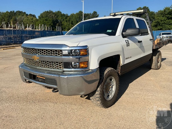 2019 Chevrolet 2500 Hd Single Axle Crew Cab 4x4 Flatbed Truck Vin: 1gc1kreg6kf124279