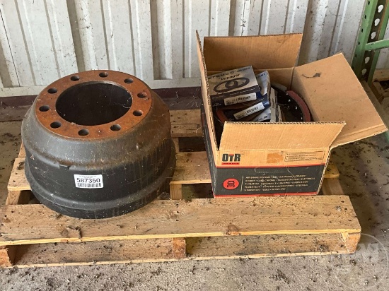 10 Lug Brake Drum W/ Seals And Shoes
