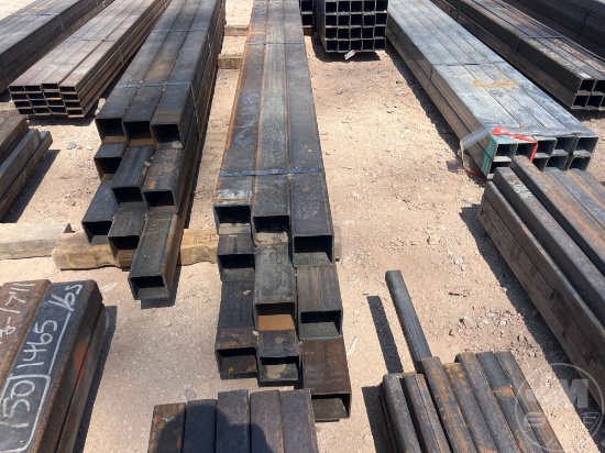 9 PCS @ 12.25 FT HOT ROLLED .25 IN. X 5 IN. X 5 IN. SQUARE TUBING