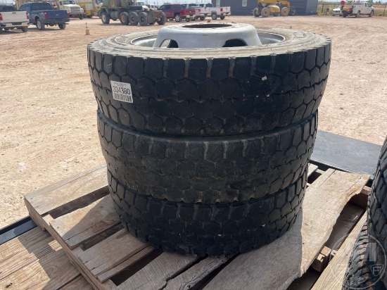 QTY OF (3) FALKEN 255/70R19.5 TIRES W/ RIMS