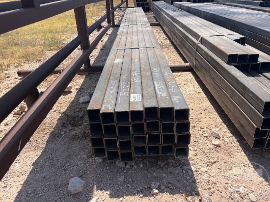 28 PCS @ 21.75 FT HOT ROLLED 11GA 2.5 IN. X 2.5 IN. SQUARE TUBING
