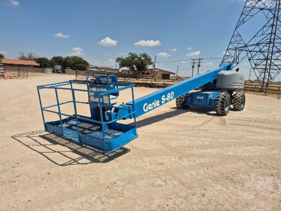 2006 GENIE S-80 4X4 TELESCOPIC BOOM LIFT SN: S8006-5228