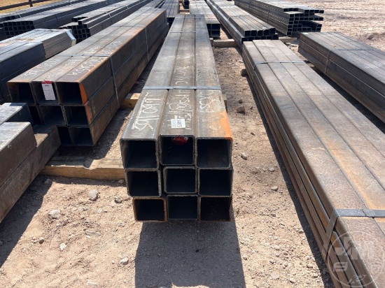 9 PCS @ 12.75 FT HOT ROLLED .25 IN. X 5 IN. X 5 IN. SQUARE TUBING