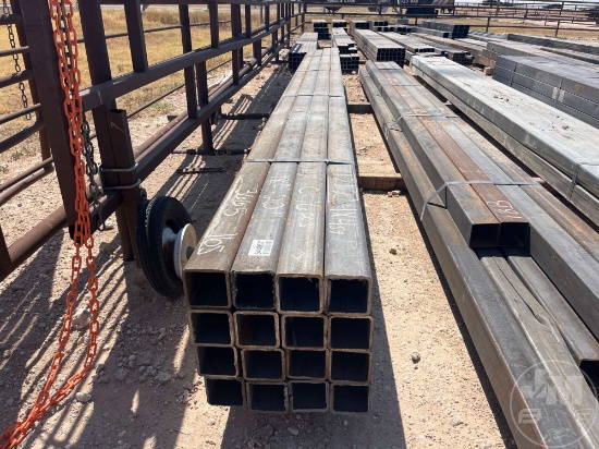 16 PCS @ 19.5 FT HOT ROLLED .25 IN. X 4 IN. X 4 IN. SQUARE TUBING