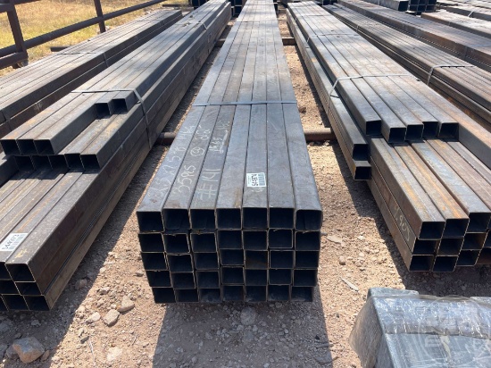 35 PCS @ 22 FT HOT ROLLED 14GA 2.5 IN. X 2.5 IN. SQUARE TUBING