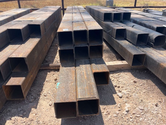 9 PCS @ 11 FT HOT ROLLED .188 IN. X 6 IN. X 6 IN. SQUARE TUBING
