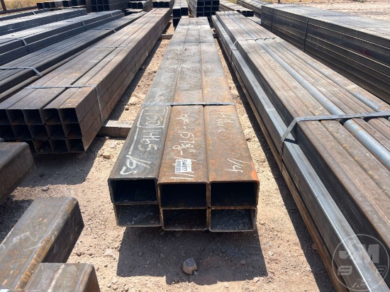 6 PCS @ 16 FT HOT ROLLED .25 IN. X 4 IN. X 6 IN. RECTANGULAR TUBING