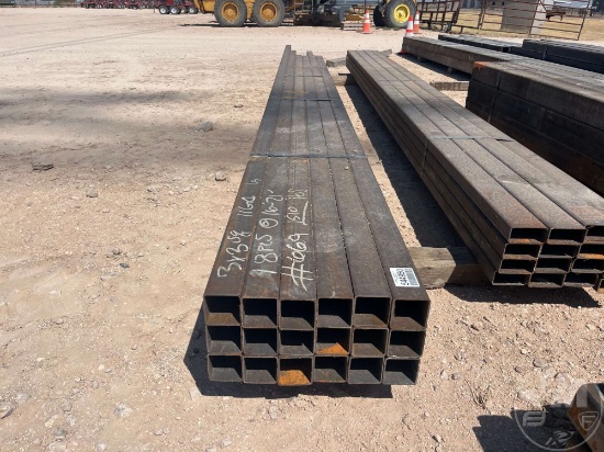 18 PCS @ 18.5 FT HOT ROLLED 11GA 3 IN. X 3 IN. SQUARE TUBING