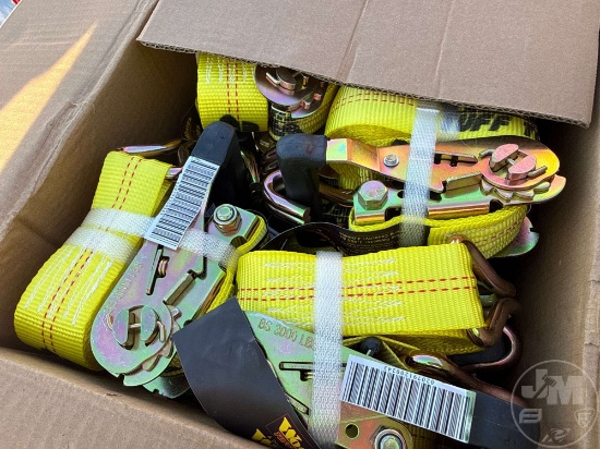 UNUSED QTY. OF 20 1.5”......X15’...... RATCHET STRAPS