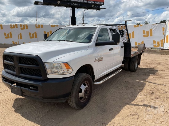 2017 Ram 3500 Single Axle Crew Cab Flatbed Truck Vin: 3c7wrscl5hg713276