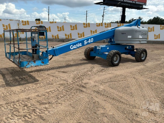 2015 GENIE S-40 4X4 TELESCOPIC BOOM LIFT SN: S4015-21110