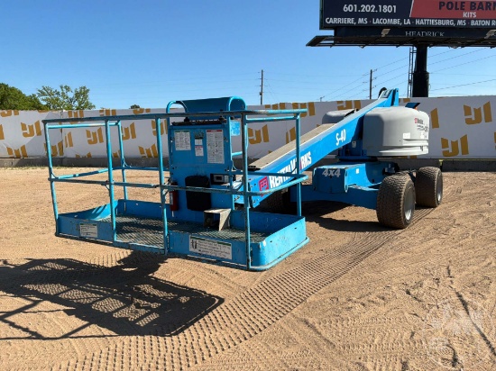 2012 GENIE S-40 4X4 TELESCOPIC BOOM LIFT SN: S4012-16482