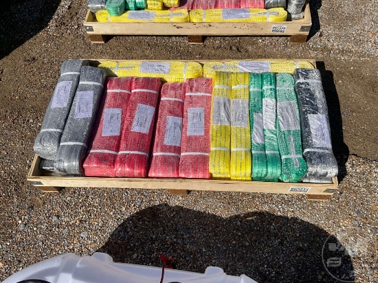 Unused Lot Of Various Length & Width Rigging Straps