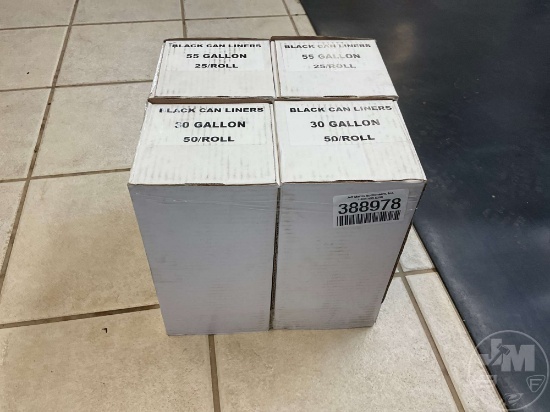 Unused Qty Of (4) Black Trash Bags
