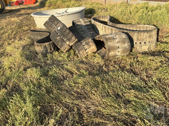 VARIOUS USED RUBBER TRACKS QTY OF 5