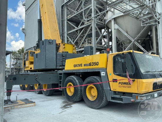 2006 GROVE GMK6350 ALL TERRAIN CRANE SN: VN# LOWER W093006906WG12099. UPPER SN#63009099
