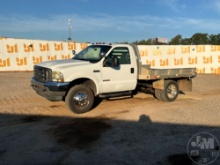 2004 FORD F-550 SINGLE AXLE REGULAR CAB FLATBED TRUCK VIN: 1FDAF56P54ED48921