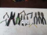Assorted  side cutters and pliers