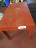 Red wooden Table. 24W X 46L X 24H