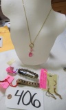 Marcia Miller Collection Jewelry Pink (Necklace, Bracelets and Earrings)