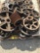 Pallet of pulleys